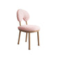 Nordic Tight Back Armless Chair Wool Accent Chair with Basic Four Legs