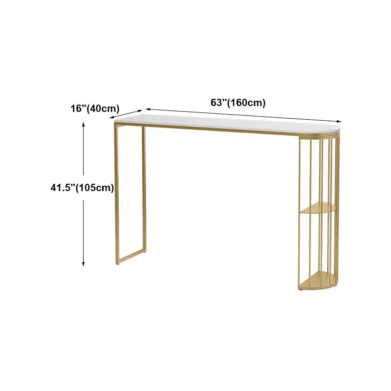 Marble Bar Table with Specialty Table Top Double Pedestal Table - 41.3" H Clearhalo 'Bar Furniture' 'Bar Tables' 'bar_tables' 'furn' 'furn_bar_tables' 'Furniture' 'furniture_bar_tables' 'Kitchen & Dining Furniture' 1200x1200_a721ef86-4e03-4c7d-beba-8240a2097d9a