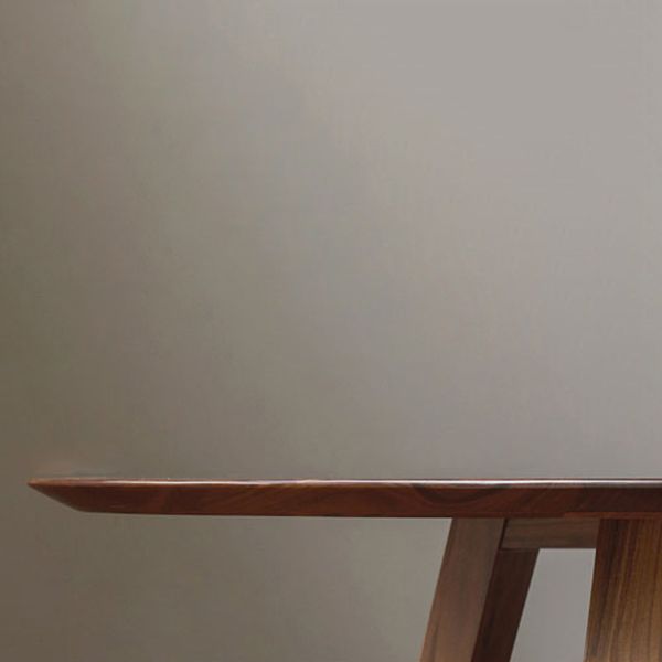Mesa de comedor redonda de madera maciza de pino, mesa moderna con pedestal doble