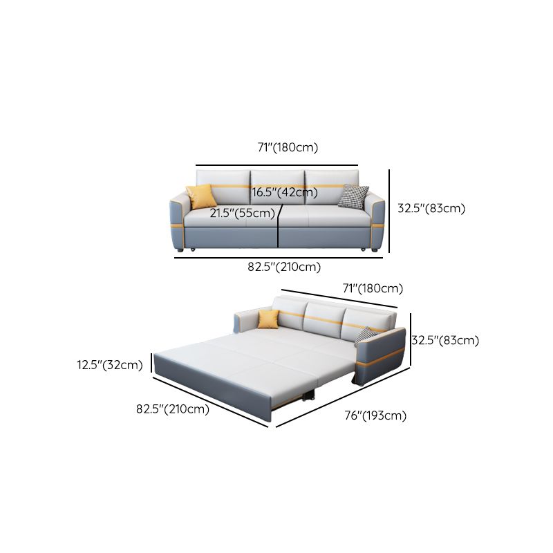 Divano convertibili convertibili imbottiti divano per dormiente in vetrina con archiviazione