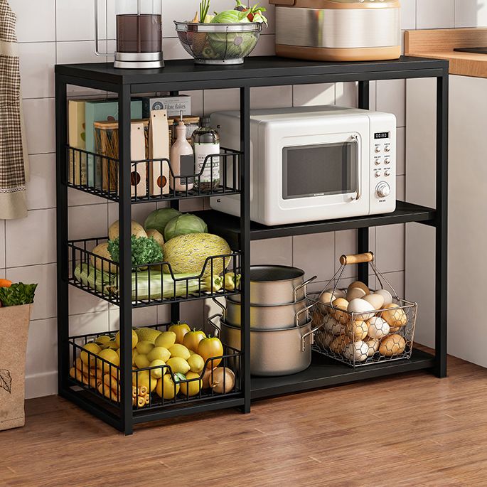 Modern Open Storage Buffet Sideboard Kitchen Engineered Wood Buffet Stand Clearhalo 'buffet_sideboard' 'Buffets & Sideboards' 'Furniture' 'furniture_buffet_sideboard' 'Kitchen & Dining Furniture' 1200x1200_a7272d23-6d93-4aea-ad01-14c2314252a9