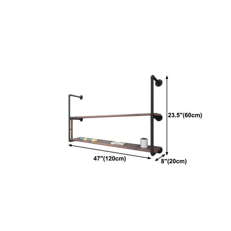 Wall Mounted Bookshelf Industrial Style Solid Wood Bookcase for Home Office Clearhalo 'Bookcases' 'furn' 'furn_bookcases' 'Furniture' 'furniture_bookcases' 'kitchen' 'kitchen_bookcases' 'Living Room Furniture' 'Office Furniture' 1200x1200_a7276363-596a-4785-af9c-9c3f3988cfe2