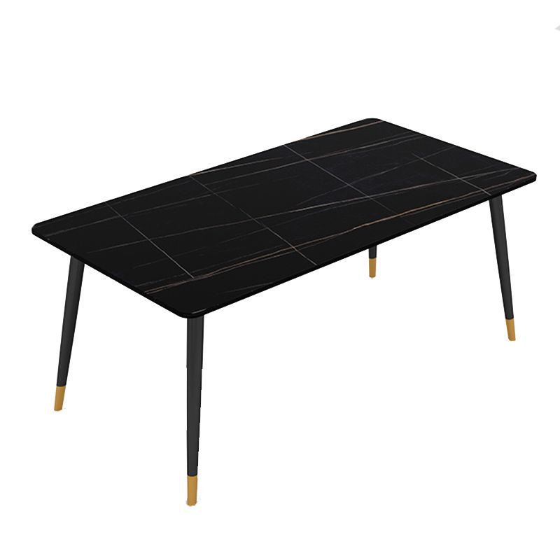 Stone Top Rectangle Dinette Table Traditional Luxury Metal Tripod Base Dining Table Clearhalo 'Dining Tables & Seating' 'Dining Tables' 'dining_table' 'furn' 'furn_dining_table' 'Furniture' 'furniture_dining_table' 'Kitchen & Dining Furniture' 'kitchen' 'kitchen_dining_table' 1200x1200_a728ca10-9389-449b-ac57-92c4200f9f05