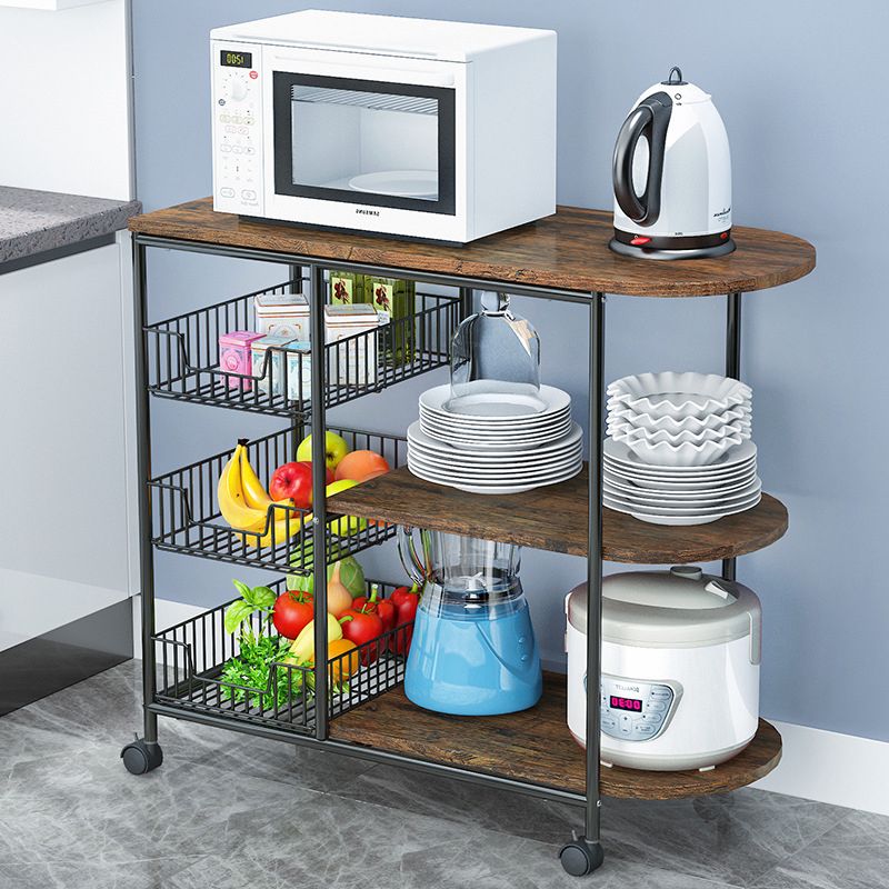 Modern Kitchen Prep Table Manufactured Wood with Casters Prep Table Clearhalo 'furn' 'furn_kitchen_islands_carts' 'Furniture' 'Kitchen & Dining Furniture' 'Kitchen Islands & Carts' 'kitchen_islands_carts' 1200x1200_a7299a91-730f-44f2-b141-563c1bddb8bc