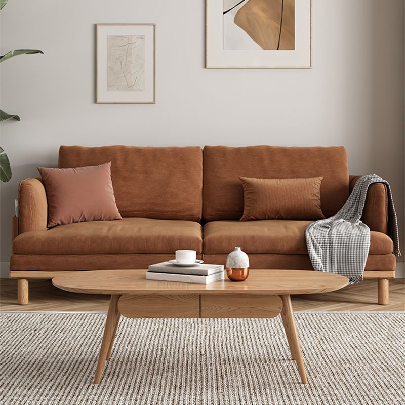 Velvet Sofa 35 "W Recessed Arm Sofa with Storage for Living Room Clearhalo 'furn' 'furn_sofas' 'Furniture' 'furniture_sofas' 'kitchen' 'kitchen_sofas' 'Living Room Furniture' 'Sofa' 'sofas' 1200x1200_a72a1538-f851-4dc1-8103-bba97afeaecc