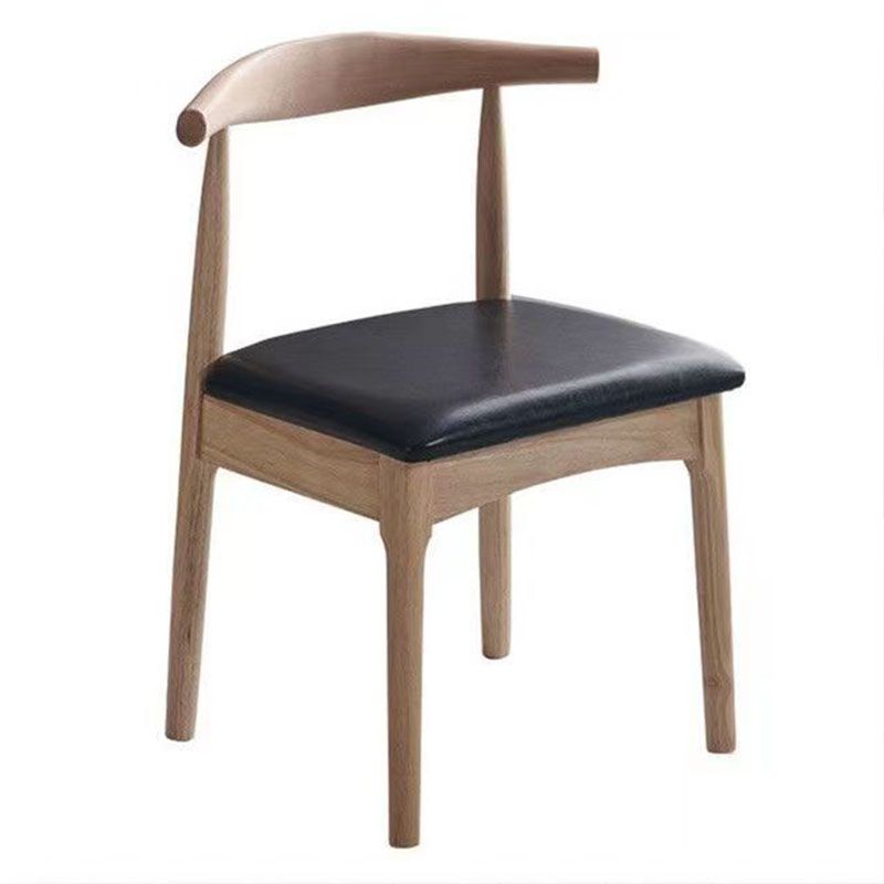Open Back Side Chair Wood Industrial Dining Room Chair for Kitchen
