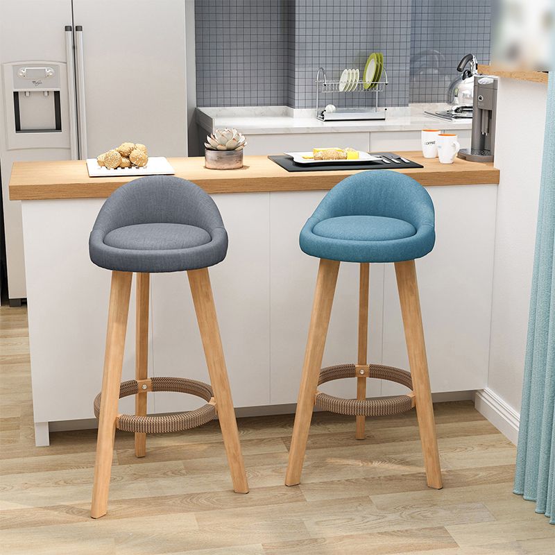 Scandinavian Upholstered Footrest Barstool Matte Finish Wood Bristol Stool Clearhalo 'Bar Furniture' 'Bar Stools' 'bar_stools' 'furn' 'furn_bar_stools' 'Furniture' 'furniture_bar_stools' 'Kitchen & Dining Furniture' 1200x1200_a72a469c-7a39-4507-9c63-4a07e97cfc73