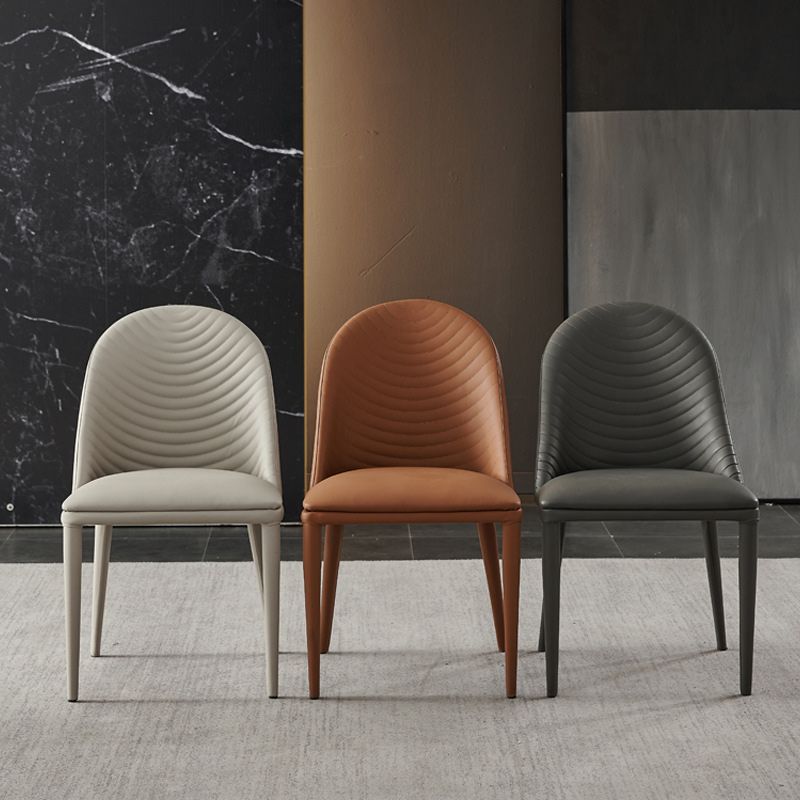 Contemporary PU Leather Dining Room Chairs Metal Dining Chairs for Home Use Clearhalo 'Dining Chairs' 'Dining Tables & Seating' 'dining_chair' 'furn' 'furn_dining_chair' 'Furniture' 'furniture_dining_chair' 'Kitchen & Dining Furniture' 1200x1200_a72a88c4-4c76-49c3-b958-1f056e81d865