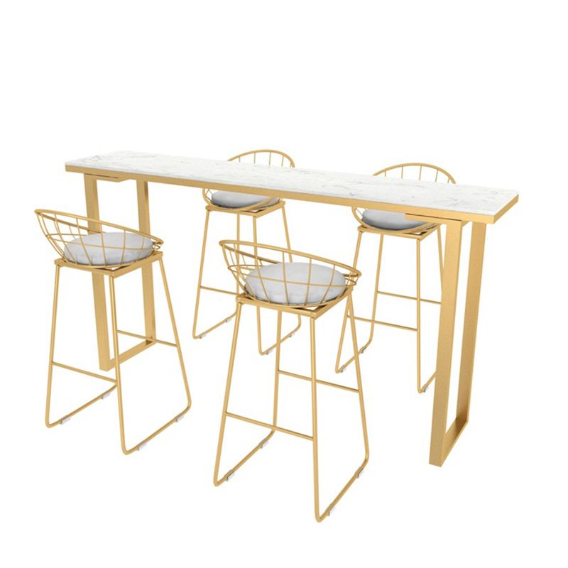 Industrial Bar-height Table Metal Base 41.3-inch Height Table for Dining Room Clearhalo 'Bar Furniture' 'Bar Tables' 'bar_tables' 'furn' 'furn_bar_tables' 'Furniture' 'Kitchen & Dining Furniture' 1200x1200_a72b080d-470d-458b-b3a0-f34141a0c591