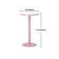 Industrial Style Pink Bar Table Marble White 23.6"W Top Indoor Bistro Table Clearhalo 'Bar Furniture' 'Bar Tables' 'bar_tables' 'furn' 'furn_bar_tables' 'Furniture' 'furniture_bar_tables' 'Kitchen & Dining Furniture' 'kitchen&dining_furn' 'kitchen' 1200x1200_a72d26df-5f9a-4bea-b3c6-35ee13fdbc44