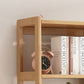 Modern Style Open Back Bookshelf Standard Wooden Bookcase with Drawers
