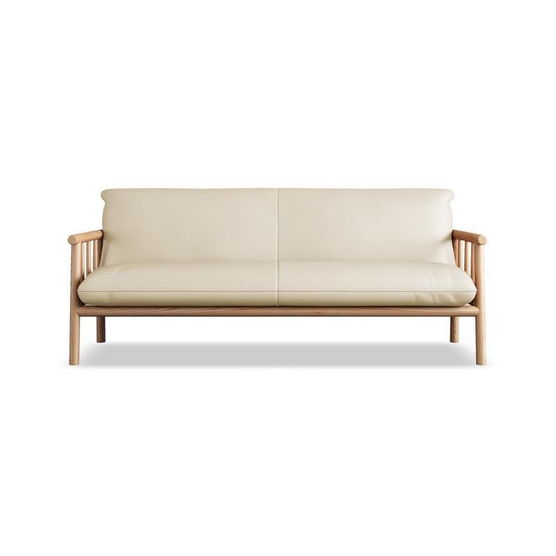 30,3 "H FAUX CUIR BRORN / BLANC SQUARD BRAU SOFA pour le salon