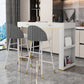 Kitchen Stone Top Counter Table Metal Base 42-inch Height Contemporary Bar Table Clearhalo 'Bar Furniture' 'Bar Tables' 'bar_tables' 'furn' 'furn_bar_tables' 'Furniture' 'furniture_bar_tables' 'Kitchen & Dining Furniture' 1200x1200_a72f270d-0b56-4bbc-adec-75fb7e720d0f