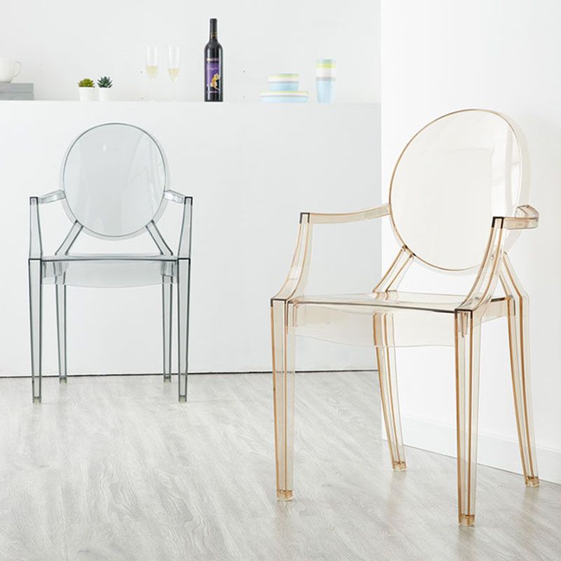 Modern Design Open Back Dining Side Chair Plastic Dining Arm Chair for Home Clearhalo ' kitchen&dining_furn' 'Dining Chairs' 'Dining Tables & Seating' 'dining_chair' 'furn' 'furn_dining_chair' 'Furniture' 'furniture_dining_chair' 'Kitchen & Dining Furniture' 'kitchen' 1200x1200_a72f3c7b-f29f-43b0-ba22-9e47917ada81