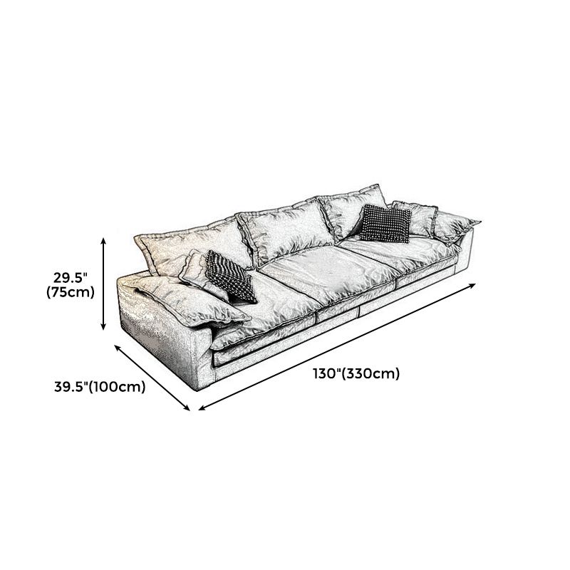 Beach Standard Sofa with Bolster Pillows 29.53"High Fabric Settee with Square Arm Clearhalo 'furn' 'furn_sofas' 'Furniture' 'furniture_sofas' 'Living Room Furniture' 'Sofa' 'sofas' 1200x1200_a72f51e6-0e00-46a9-94bb-8e080794ee9b