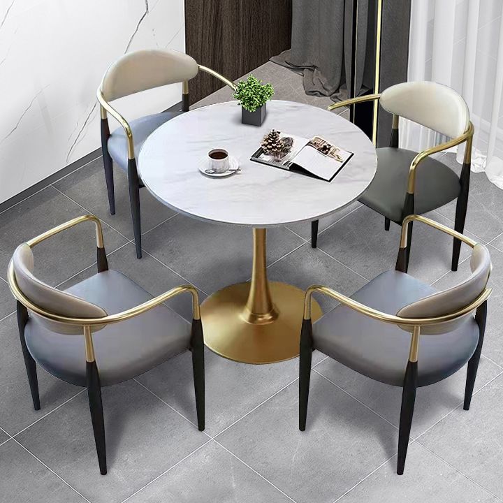 Glam Style Arm Chair Open Back Indoor Dining Chair (Set of 2/4) Clearhalo 'Dining Chairs' 'Dining Tables & Seating' 'dining_chair' 'furn' 'furn_dining_chair' 'Furniture' 'furniture_dining_chair' 'Kitchen & Dining Furniture' 1200x1200_a730e733-b858-4a7c-a971-c139f86e4c88