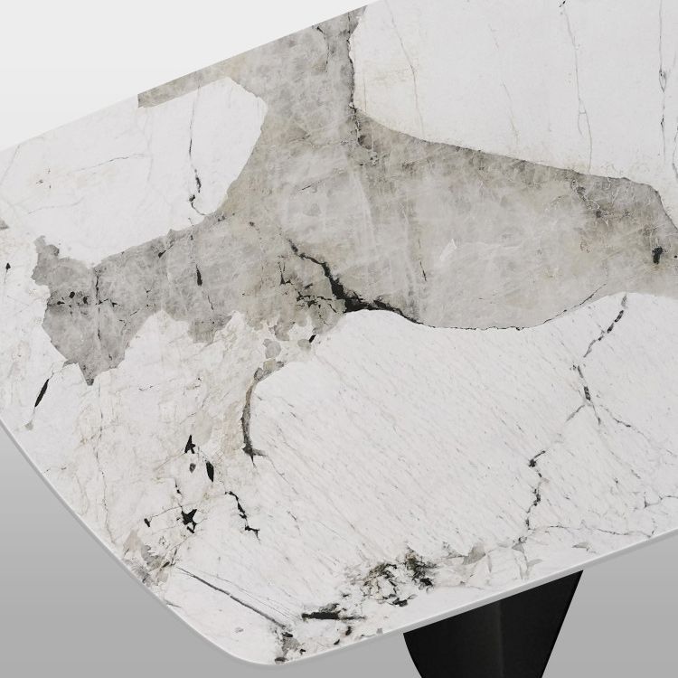 Modern Metal Base Dining Table Stone Rectangle Dining Table for Home Clearhalo 'Dining Tables & Seating' 'Dining Tables' 'dining_table' 'furn' 'furn_dining_table' 'Furniture' 'Kitchen & Dining Furniture' 1200x1200_a731e51c-50d9-4198-8f85-3d8572ffa803