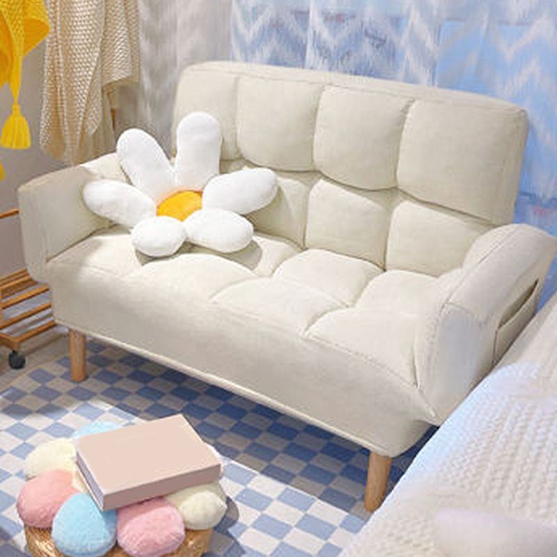 Scandinavian Cotton-Blend Sofa Convertible Tufted Sofa Bed with Pillows Clearhalo 'furn' 'furn_sofas' 'Furniture' 'furniture_sofas' 'Living Room Furniture' 'Sofa' 'sofas' 1200x1200_a7336455-4723-414d-96a4-1bb915dde92a