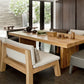 Modern Style Dining Table Rectangle Solid Wood Dining Table with Double Pedestal Clearhalo 'Dining Tables & Seating' 'Dining Tables' 'dining_table' 'furn' 'furn_dining_table' 'Furniture' 'Kitchen & Dining Furniture' 1200x1200_a7342f9d-0546-4433-8dc0-e9c6dc85c757