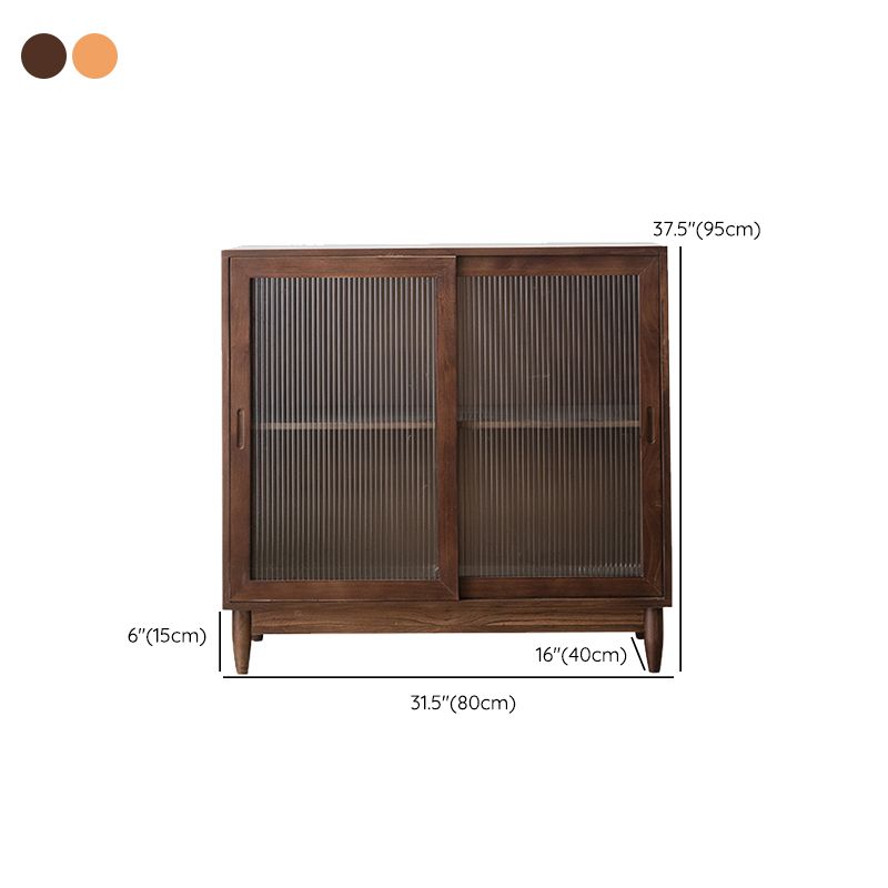 Wooden Side Board Modern Minimalist Home Rectangular Sideboard with Sliding Door Clearhalo 'buffet_sideboard' 'Buffets & Sideboards' 'furn' 'furn_buffet_sideboard' 'Furniture' 'Kitchen & Dining Furniture' 1200x1200_a7347765-179f-4f5e-ad75-2596f834e1cc