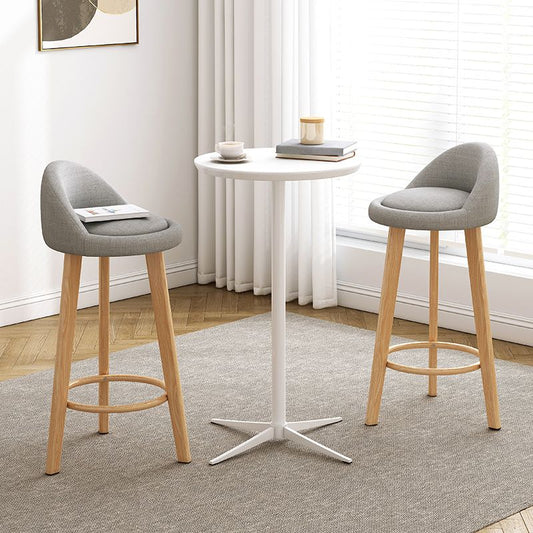 Scandinavian Style Bar-stool Steel Legs Round Seat Single Counter Stool for Kitchen Bar Clearhalo 'Bar Furniture' 'Bar Stools' 'bar_stools' 'furn' 'furn_bar_stools' 'Furniture' 'furniture_bar_stools' 'Kitchen & Dining Furniture' 1200x1200_a734b0da-1ed1-4358-a54a-833ff400e0d1