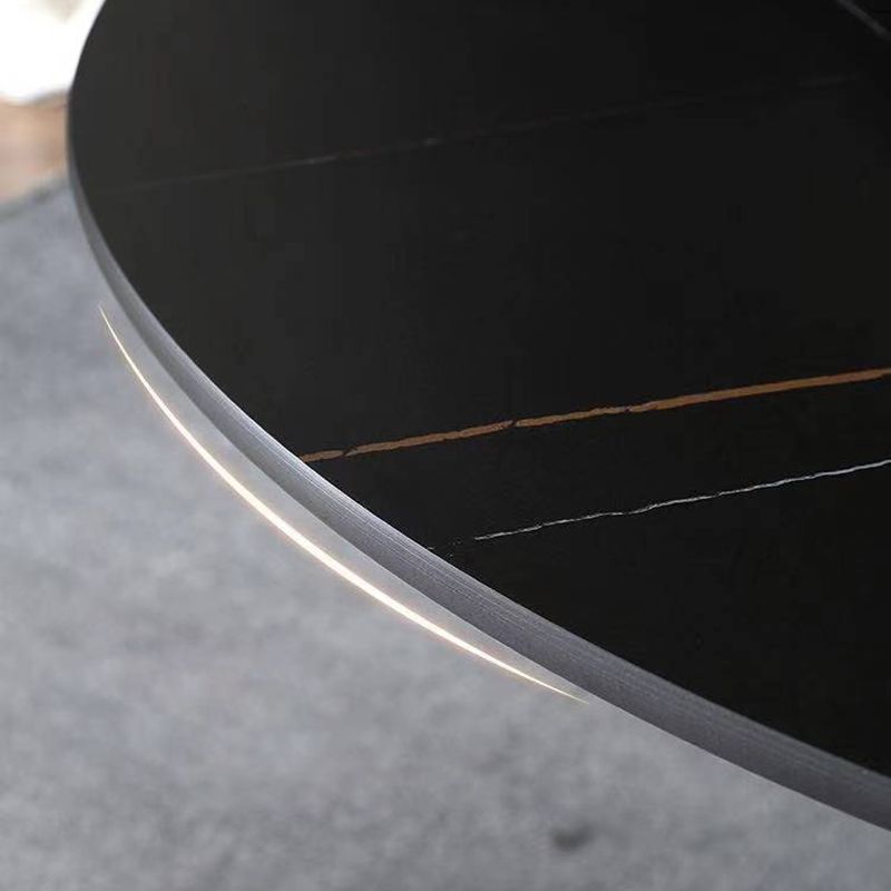 Round Two-Color Dining Table Sintered Stone Table Luxury with Tulip Base Clearhalo ' dining_table' 'Dining Tables & Seating' 'Dining Tables' 'furn' 'furn_dining_table' 'Furniture' 'furniture_dining_table' 'Kitchen & Dining Furniture' 'kitchen&dining_furn' 'kitchen' 'kitchen_dining_table' 1200x1200_a734ea29-712f-467d-8e7a-ce7dff559ecb