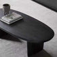 Modern 2 Legs Oval Cocktail Table Wooden Coffee Table in Black Clearhalo 'Coffee & Accent Tables' 'Coffee Tables' 'coffee_tables' 'furn' 'furn_coffee_tables' 'Furniture' 'Living Room Furniture' 1200x1200_a735759c-fc25-4218-a10e-6525a2fd2d44