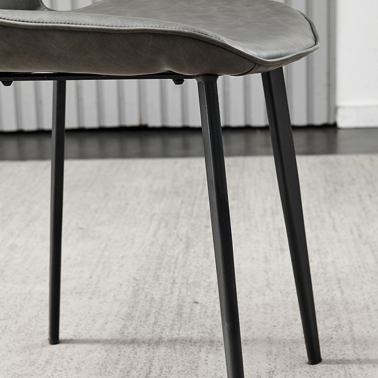 Industrial Metal Dining Room Chair Faux Leather Dining Chairs for Restaurant Use Clearhalo ' kitchen&dining_furn' 'Dining Chairs' 'Dining Tables & Seating' 'dining_chair' 'furn' 'furn_dining_chair' 'Furniture' 'furniture_dining_chair' 'Kitchen & Dining Furniture' 'kitchen' 1200x1200_a735f0b6-97eb-4dc5-a8a2-1c2292dd2a3a