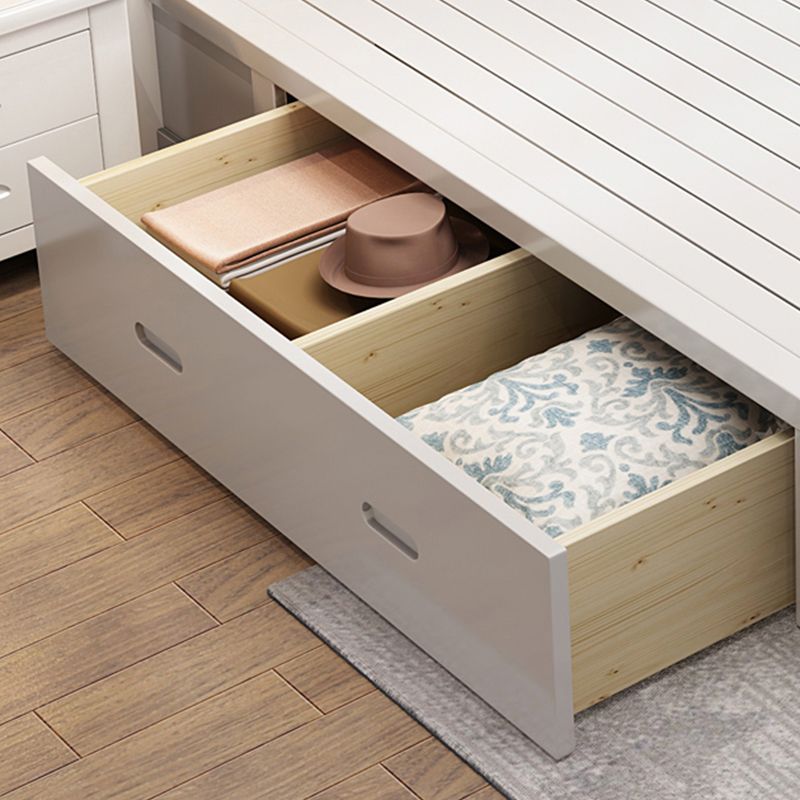 Modern Solid Color Wood Panel Standard Bed, Rectangular Headboard Bed Clearhalo 'Bedroom Furniture' 'Beds' 'furn' 'furn_beds' 'Furniture' 1200x1200_a7364c14-5b81-4a12-9a77-c9f582a09992