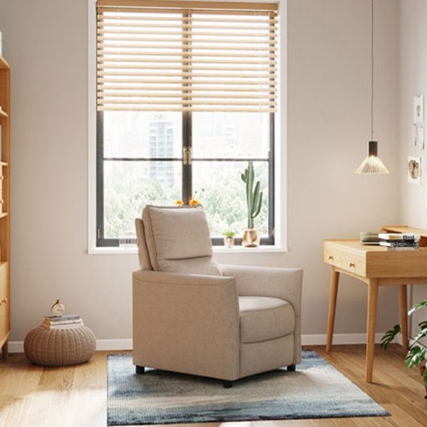 リネン標準リクライニングチェアソリッドカラー位置ロックリクライナーチェア