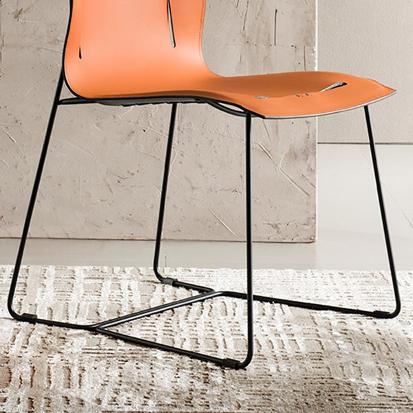 Metal Frame Dining Room Chair Indoor Faux Leather Dining Chair Clearhalo 'Dining Chairs' 'Dining Tables & Seating' 'dining_chair' 'furn' 'furn_dining_chair' 'Furniture' 'Kitchen & Dining Furniture' 1200x1200_a7371a67-4de1-4fe7-94c1-d026352e57c2