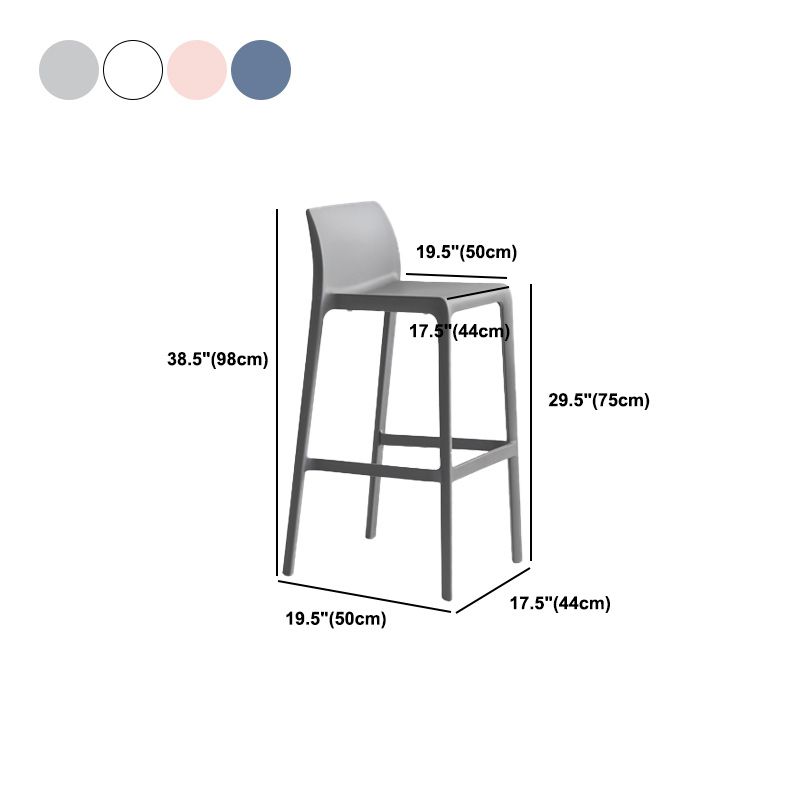 Modern Bar-stool Plastic Counter Bar Stool with Plastic Legs for Restaurant