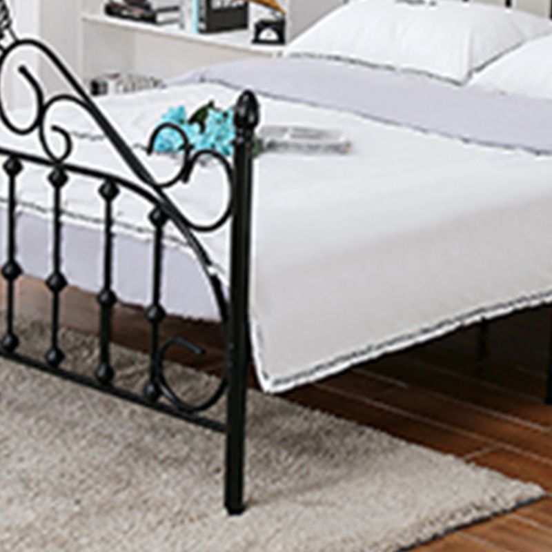Modern Metal Folding Bed Arched Open-Frame Bed with Headboard