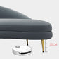 Scandinavische effen kleur fluweel getufte chaise stoel met gerolde armen