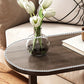 23.6" Tall C-shape End Table Wooden Accent Side Table for Living Room