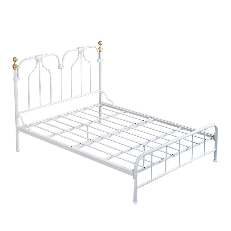 49.21" Modernism Metal Bed with Headboard Low Profile Standard Bed Clearhalo 'Bedroom Furniture' 'Beds' 'furn' 'furn_beds' 'Furniture' 1200x1200_a739780e-1842-42b0-80c3-ee57bb98c185