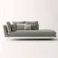 Contemporary Upholstered Cotton Blend Flared Arm Chaise Lounge in Gray Clearhalo 'Chairs & Seating' 'Chaise Lounge' 'chaise_lounge' 'furn' 'furn_chaise_lounge' 'Furniture' 'Living Room Furniture' 1200x1200_a7398daf-805a-442d-849d-c9ec343ad72f
