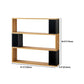 Modern geometry Bookshelf Multi Shelfs Open Back Bookcase in Natural Clearhalo 'Bookcases' 'furn' 'furn_bookcases' 'Furniture' 'Office Furniture' 1200x1200_a73acb45-7d72-4580-8599-1cf7ab1ce58c