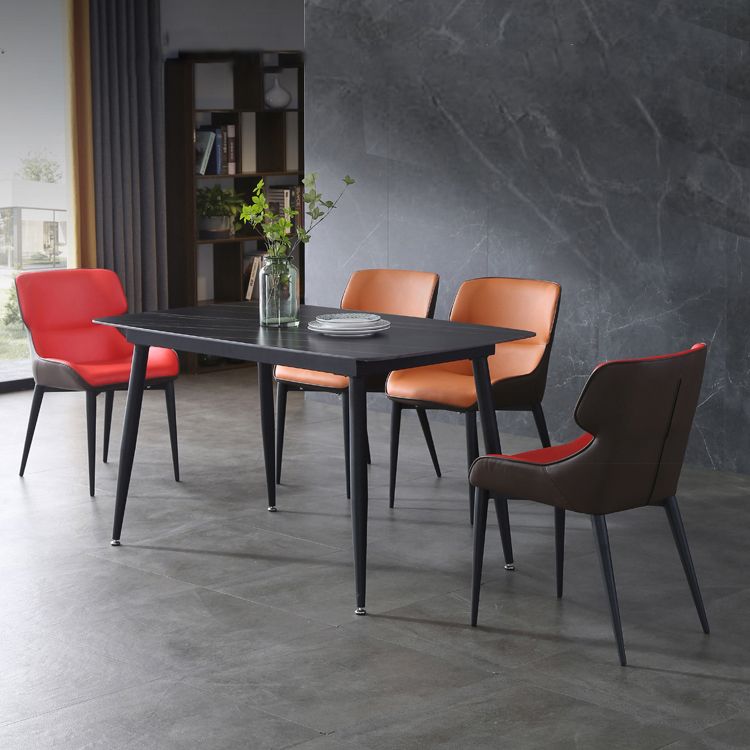 Industrial Home Arm Chair Wingback Metal Upholstered Dining Room Chair (Set of 2) Clearhalo ' kitchen&dining_furn' 'Dining Chairs' 'Dining Tables & Seating' 'dining_chair' 'furn' 'furn_dining_chair' 'Furniture' 'furniture_dining_chair' 'Kitchen & Dining Furniture' 'kitchen' 1200x1200_a73b0137-2c1f-4637-bdb1-8e7e4288c3ba