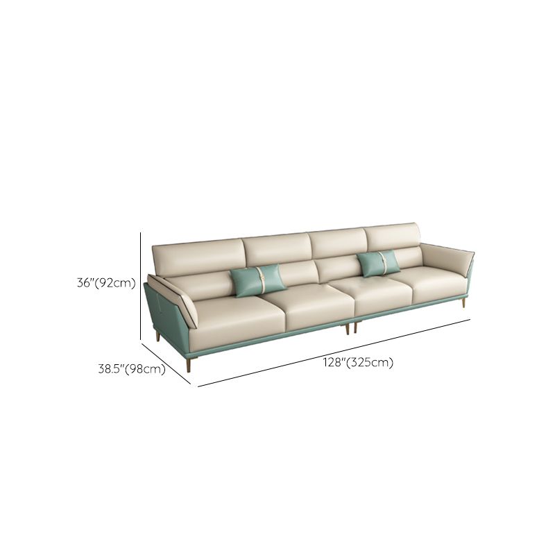 Sofa sectionnel en cuir authentique 36,22 "High Green Sofa pour le salon