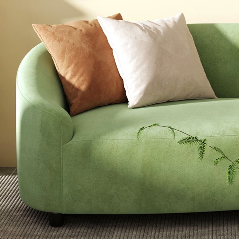 Modern Velvet Curved Loveseat with Tight Back for Bonus Room Clearhalo 'furn' 'furn_sofas' 'Furniture' 'furniture_sofas' 'kitchen' 'kitchen_sofas' 'Living Room Furniture' 'Sofa' 'sofas' 1200x1200_a73c2a81-554c-43a2-a96f-5b173a887632