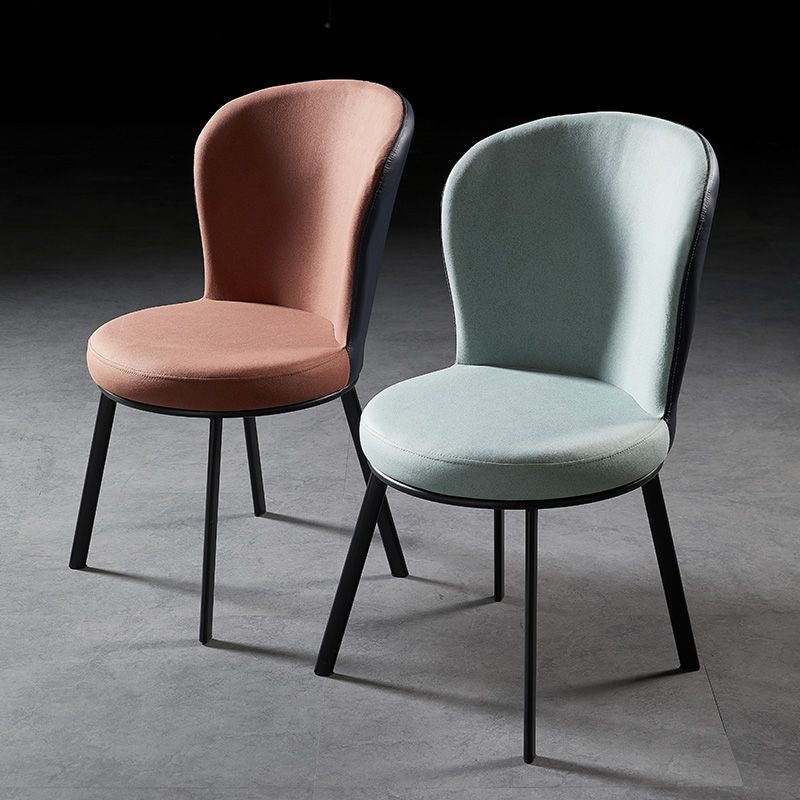 Sillas de comedor tapizadas de estilo industrial sólido sillón de comedor sin brazo