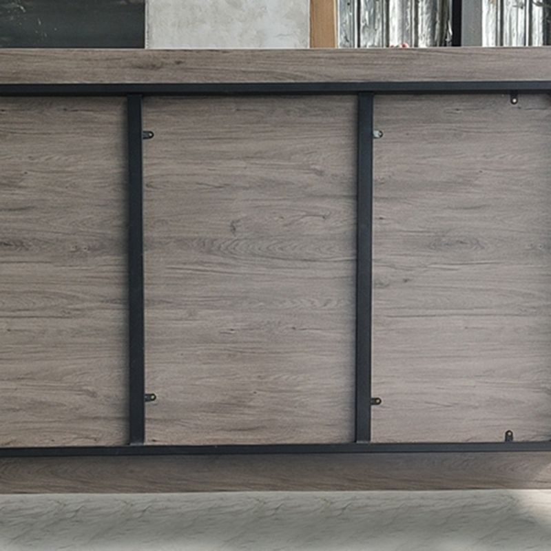 Madera de mesa de escritura de oficina rectangular con 4 patas en marrón