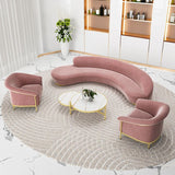 Scandinavian Cushions Tuxedo Arm Curved Living Room Fabric Settee Clearhalo 'furn' 'furn_sofas' 'Furniture' 'Living Room Furniture' 'Sofa' 'sofas' 1200x1200_a73d999b-100f-4765-9c4d-d5094ab34a26