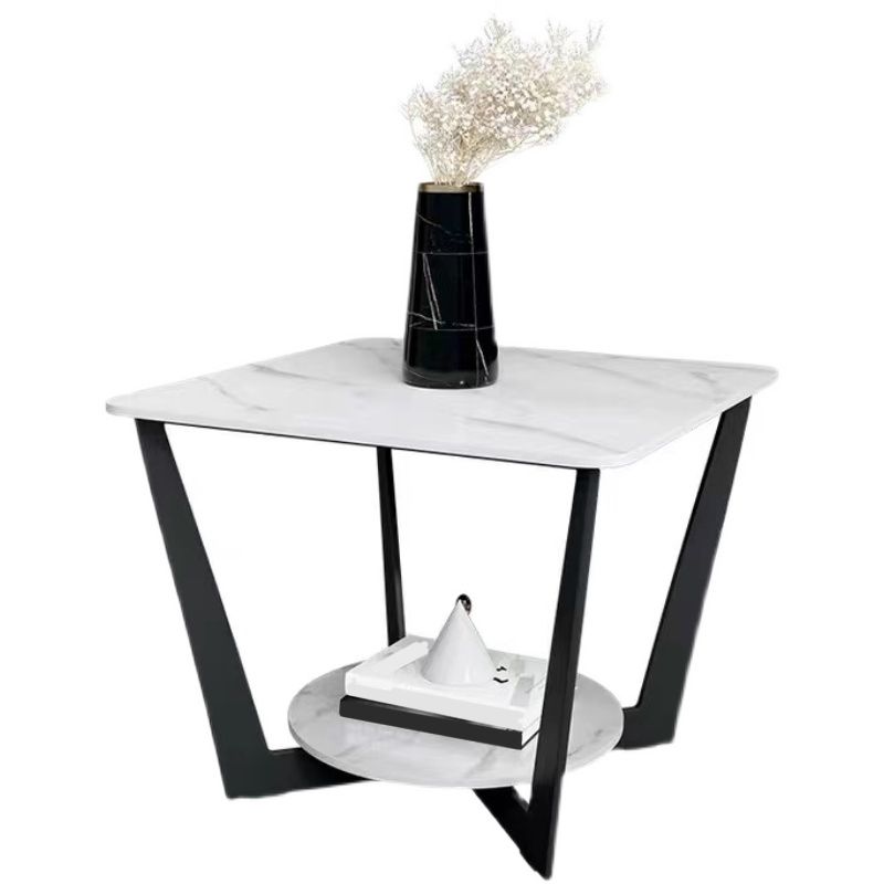 Moderner quadratischer Seitentisch -Schiefersofa -Ecktisch mit Lagerung