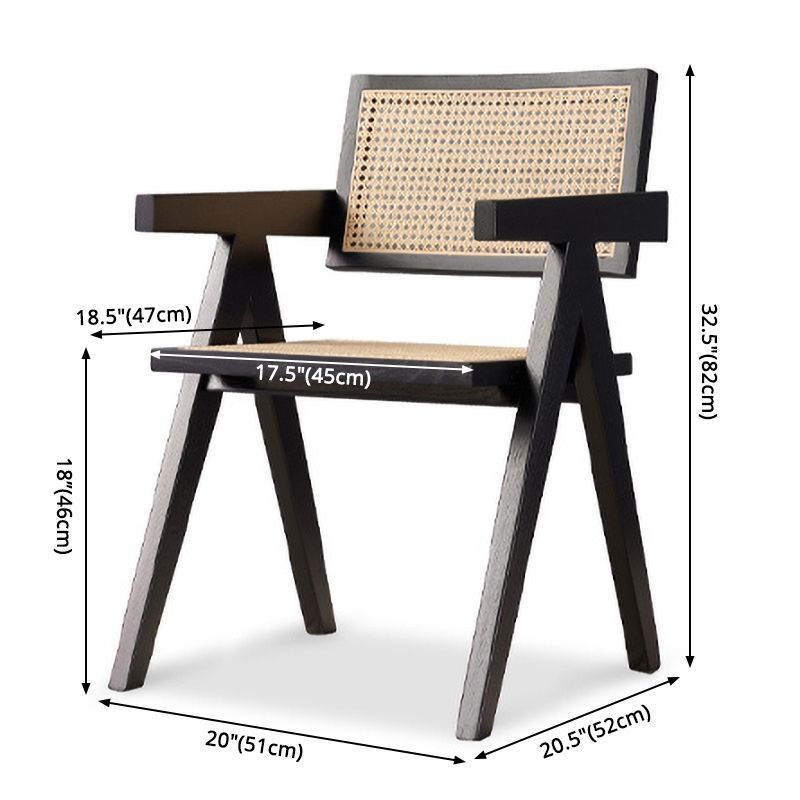 Contemporary Style Solid Rubberwood Chair Open Back Side Kitchen Dining Chair Clearhalo ' kitchen&dining_furn' 'Dining Chairs' 'Dining Tables & Seating' 'dining_chair' 'furn' 'furn_dining_chair' 'Furniture' 'furniture_dining_chair' 'Kitchen & Dining Furniture' 'kitchen' 1200x1200_a73e7d0e-f13e-417d-97c4-5545a4db29e3