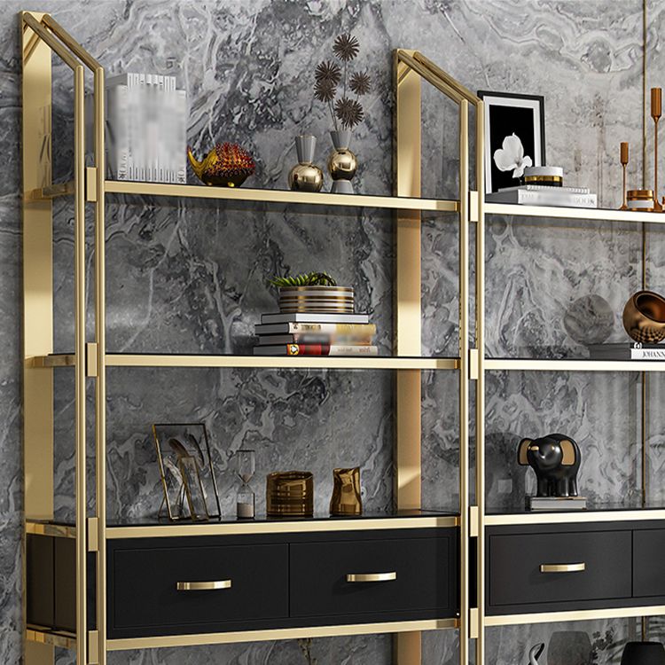 11.81"W Bookcase Open Back Glam Style Bookshelf for Study Room Home Office Clearhalo 'Bookcases' 'furn' 'furn_bookcases' 'Furniture' 'furniture_bookcases' 'kitchen' 'kitchen_bookcases' 'Living Room Furniture' 'Office Furniture' 1200x1200_a740ebca-2430-4ed6-83ef-c08a489b9fd8