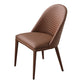 Silla de comedor con tapicería acento de comedor de cuero sintético
