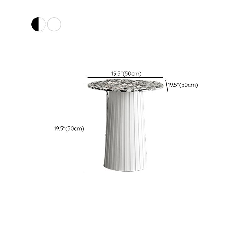 Tavolino rotondo per il tavolo da caffè a piedistallo in terrazzo moderno 2 tavoli da cocktail