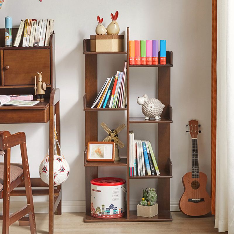 Mitte des Jahrhunderts modernes Holzbuchregal mit Regalen für Heimbüro